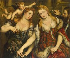 Venus, Flora, Mars and Cupid (Allegory), 1550. Creator: Paris Bordone