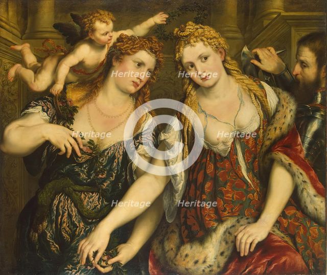 Venus, Flora, Mars and Cupid (Allegory), 1550. Creator: Paris Bordone.