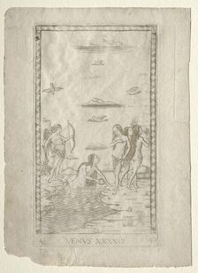 Venus (from the Tarocchi, series A: Firmaments of the Universe, #43), before 1467. Creator: Master of the E-Series Tarocchi (Italian, 15th century)