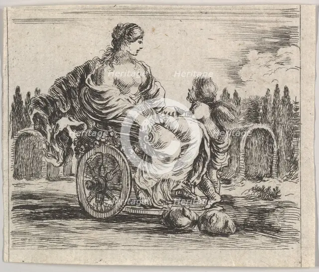 Venus, from 'Game of Mythology' (Jeu de la Mythologie), 1644. Creator: Stefano della Bella.