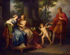 Venus Induces Helen to Fall in Love with Paris, 1790. Creator: Angelica Kauffman