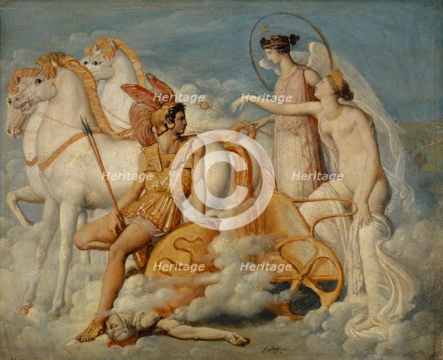 Venus, Injured by Diomedes, Returns to Olympus, 1805. Creator: Jean-Auguste-Dominique Ingres.