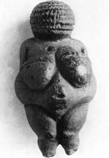 Venus of Willendorf, Stone Age oolitic limestone carving, c24,000-c22,000 BC