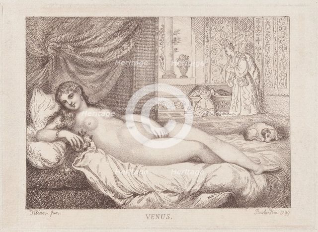 Venus of Urbino, 1799., 1799. Creator: Thomas Rowlandson.