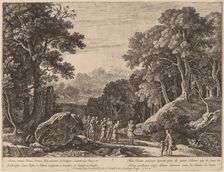 Venus Offering Diana a Choice between Cupid and Adonis. Creator: Herman van Swanevelt