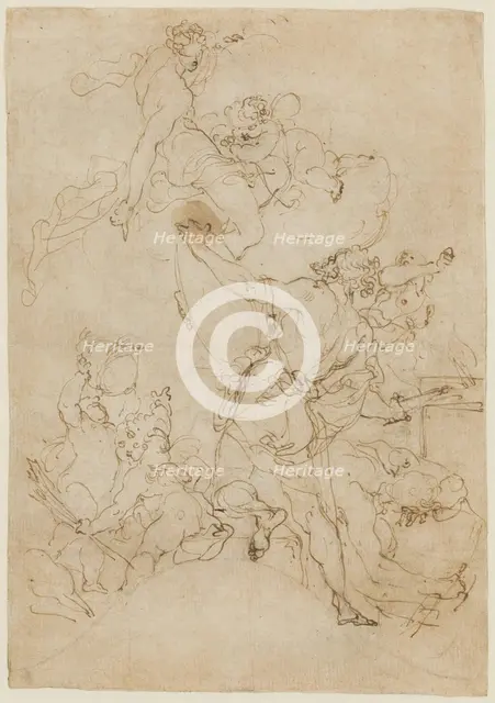 Venus Ordering Armor for Aeneas at Vulcan's Forge, 18th or early 19th century. Creator: Gaetano Gandolfi.