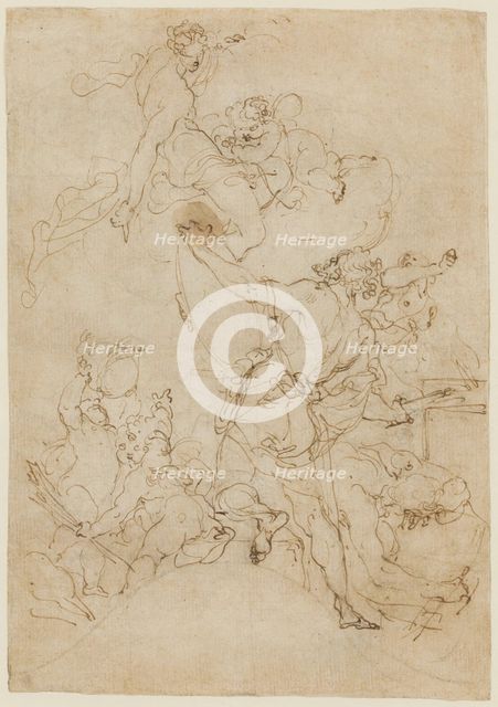 Venus Ordering Armor for Aeneas at Vulcan's Forge, 18th or early 19th century. Creator: Gaetano Gandolfi.