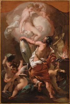 Venus Ordering Armor for Aeneas at Vulcan's Forge, c1775. Creator: Gaetano Gandolfi