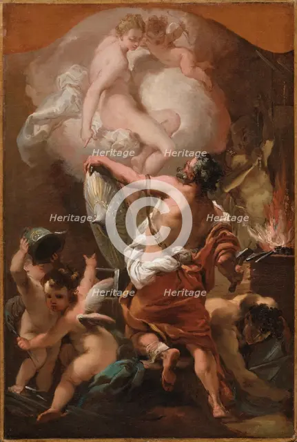 Venus Ordering Armor for Aeneas at Vulcan's Forge, c1775. Creator: Gaetano Gandolfi.