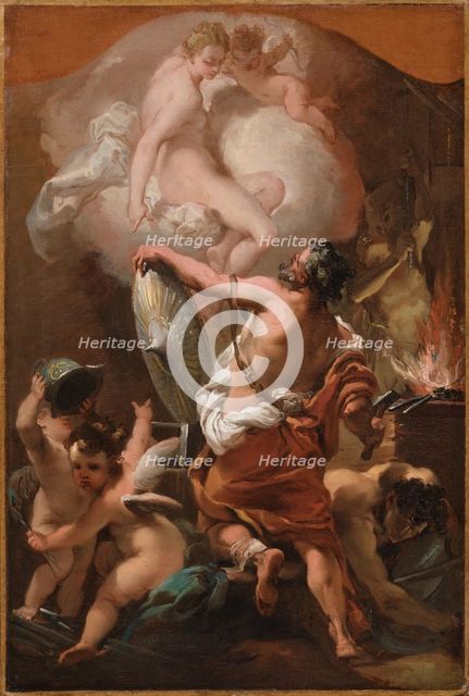 Venus Ordering Armor for Aeneas at Vulcan's Forge, c1775. Creator: Gaetano Gandolfi.