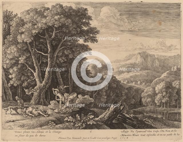 Venus Lamenting over Adonis' Death. Creator: Herman van Swanevelt.