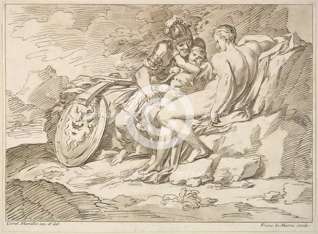 Venus, Mars, and Cupid, 1725-80. Creator: Francesco Lamarra.