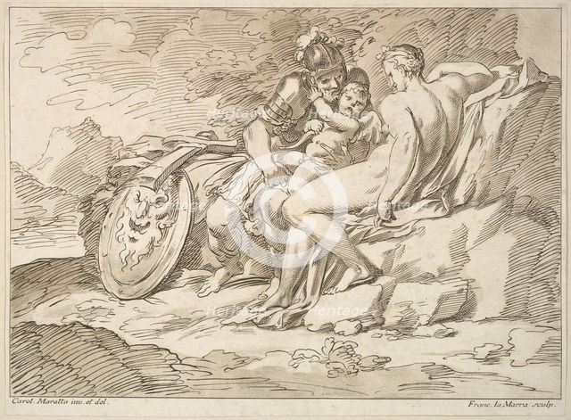 Venus, Mars, and Cupid, 1725-80. Creator: Francesco Lamarra.