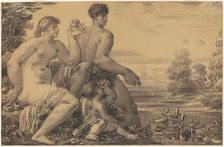 Venus, Mars, and Cupid, 1860s-1870s. Creator: William P. Babcock