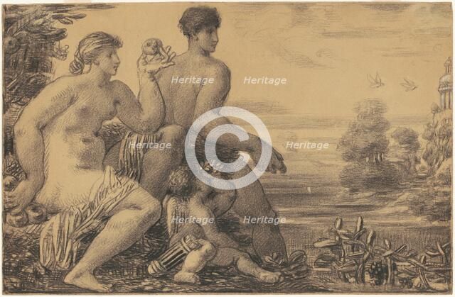 Venus, Mars, and Cupid, 1860s-1870s. Creator: William P. Babcock.