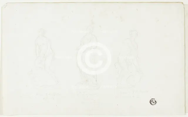 Venus, Saint Susanna, Mercury by M. Pigalle, c.1845. Creator: Unknown.