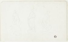 Venus, Saint Susanna, Mercury by M. Pigalle, c.1845. Creator: Unknown