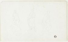 Venus, Saint Susanna, Mercury by M. Pigalle, c.1845. Creator: Unknown