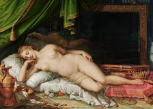 Venus sleeping on a bed, 1826. Creator: Johann Baptist Lampi II