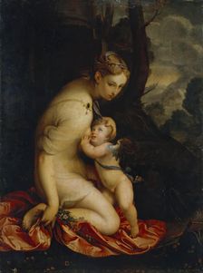 Venus Suckling Cupid, 1610. Creator: Lavinia Fontana