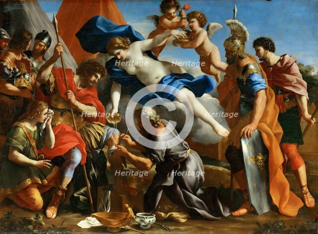 Venus Pouring a Balm on the Wound of Aeneas. Artist: Romanelli, Giovanni Francesco (1610-1662)