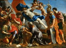 Venus Pouring a Balm on the Wound of Aeneas. Artist: Romanelli, Giovanni Francesco (1610-1662)