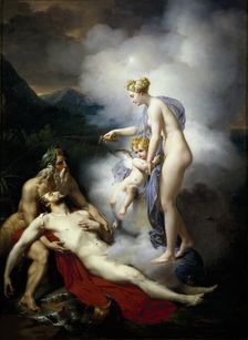 Venus Pouring a Balm on the Wound of Aeneas, c. 1805-1810. Creator: Blondel, Merry-Joseph (1781-1853)