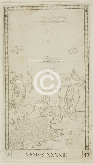 Venus, plate 43 from Planets and Spheres, c.1465. Creator: Unknown.
