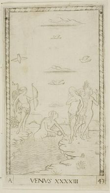 Venus, plate 43 from Planets and Spheres, c.1465. Creator: Unknown