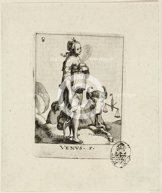 Venus, plate five from Der VII Planeten, n.d. Creator: Conrad Meyer.