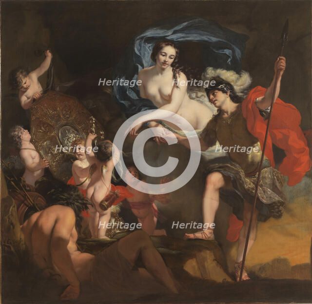 Venus Presenting Weapons to Aeneas, 1668. Creator: Lairesse, Gérard, de (1640-1711).