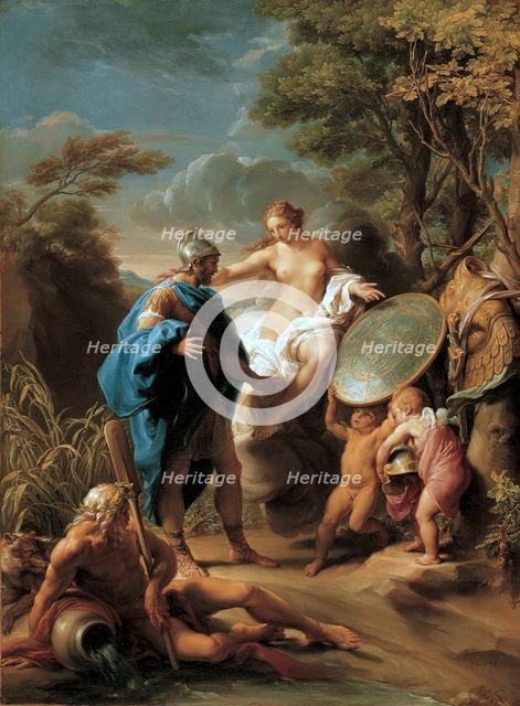 Venus Presenting Aeneas with Armour Forged by Vulcan, 1748. Creator: Batoni, Pompeo Girolamo (1708-1787).