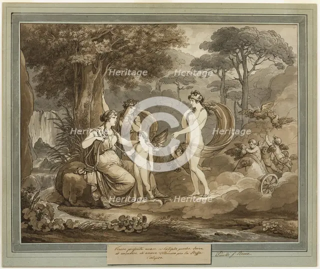 Venus Presents Cupid to  Calypso, from The Adventures of Telemachus, Book 7, 1808. Creator: Bartolomeo Pinelli.