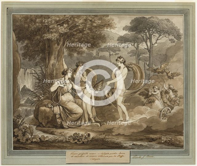 Venus Presents Cupid to  Calypso, from The Adventures of Telemachus, Book 7, 1808. Creator: Bartolomeo Pinelli.