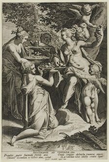 Venus Receiving Gifts, c. 1588. Creator: Aegidius Sadeler II