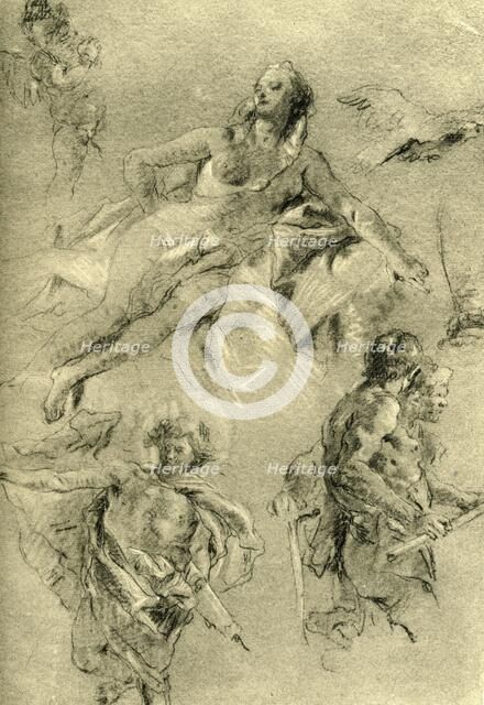 'Venus resting and other figures', c1762-c1766, (1928). Artist: Giovanni Battista Tiepolo.