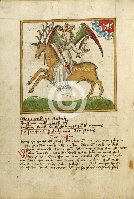 Venus Riding a Stag, shortly after 1464. Creator: Unknown.