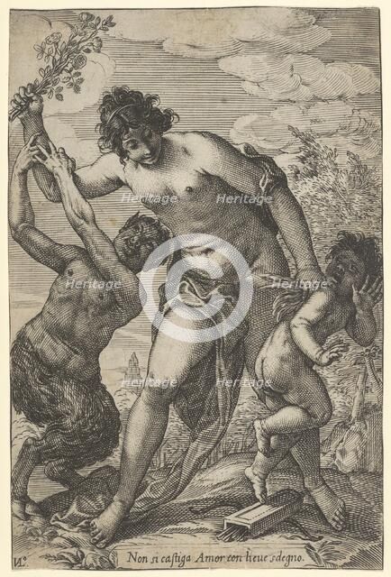 Venus Whipping Cupid with Roses, early 17th century., early 17th century. Creator: Giovanni Luigi Valesio.