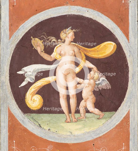 Venus with the mirror, 1527. Creator: Romano, Giulio (1499-1546).