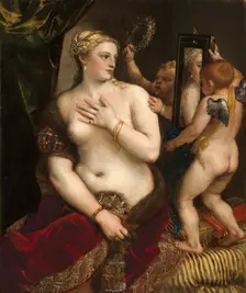 Venus with a Mirror, c. 1555. Creator: Titian