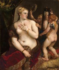 Venus with a Mirror, c. 1555. Creator: Titian