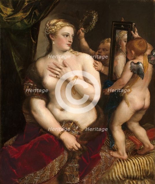Venus with a Mirror, c. 1555. Creator: Titian.