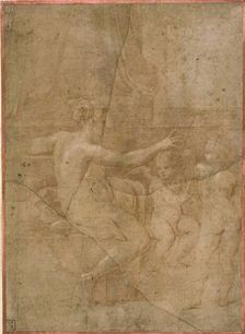 Venus with Cupid and Putto, 1527/30. Creator: Parmigianino