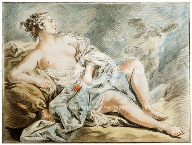 'Venus with Doves', 18th century.  Artist: Louis Marin Bonnet