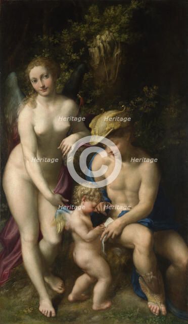 Venus with Mercury and Cupid (The School of Love), c. 1525. Artist: Correggio (1489-1534)