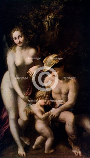 Venus with Mercury and Cupid ('The School of Love')', c1525, (1912).Artist: Correggio