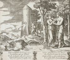 Venus with Psyche pointing to the underworld, between 1520 and 1535. Creator: Master of the Die