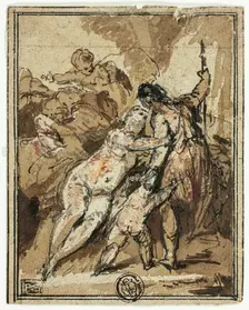 Venus Trying to Retain Adonis, n.d. Creator: Jacob de Wit
