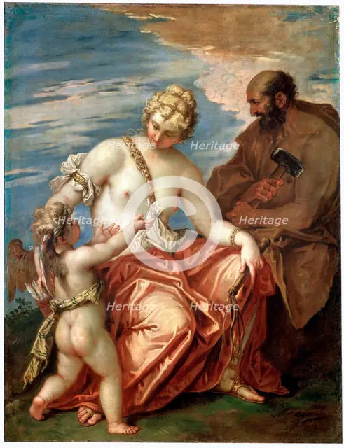 'Venus, Vulcan and Cupid', 1700s. Artist: Sebastiano Ricci