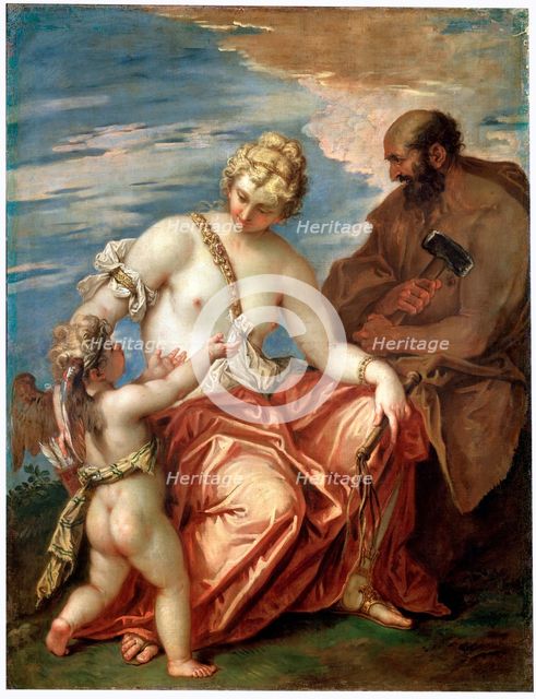 'Venus, Vulcan and Cupid', 1700s. Artist: Sebastiano Ricci